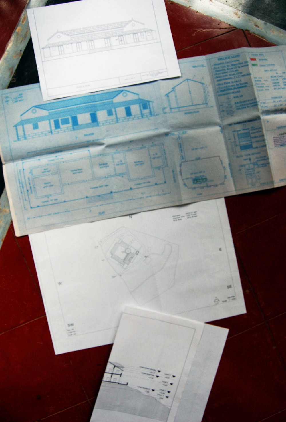 Floor plan blueprints for Palani Hills estate bungalow